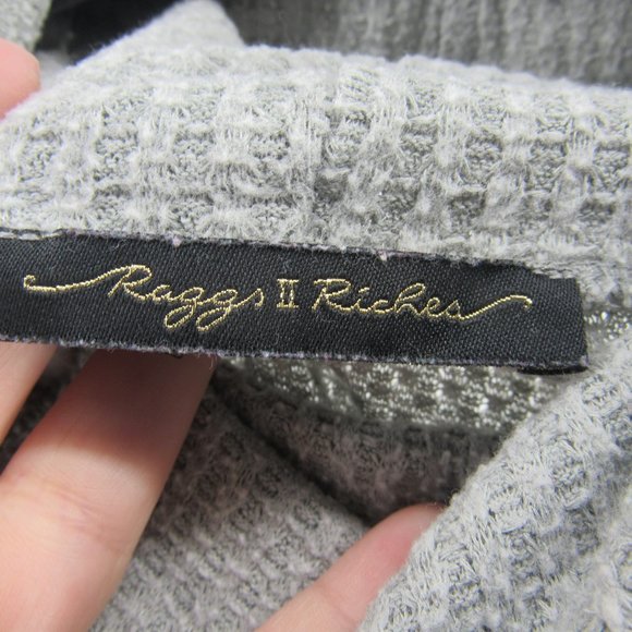 Raggs to Riches gray cowl neck long sleeve size MED - Picture 3 of 7